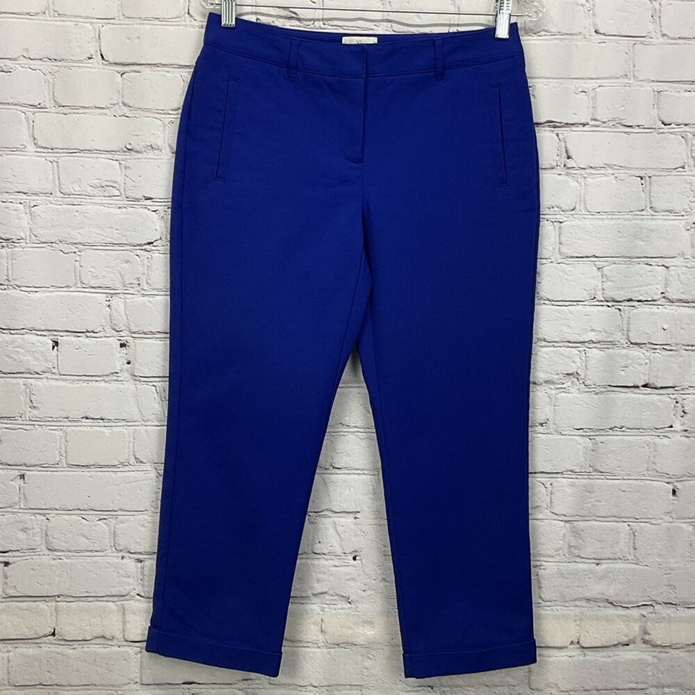 So Slimming by Chico's Crop Pants Women's Size 00 (XXS/2) Blue Business Casual